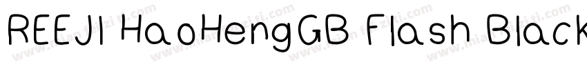 REEJI HaoHengGB Flash Black字体转换
